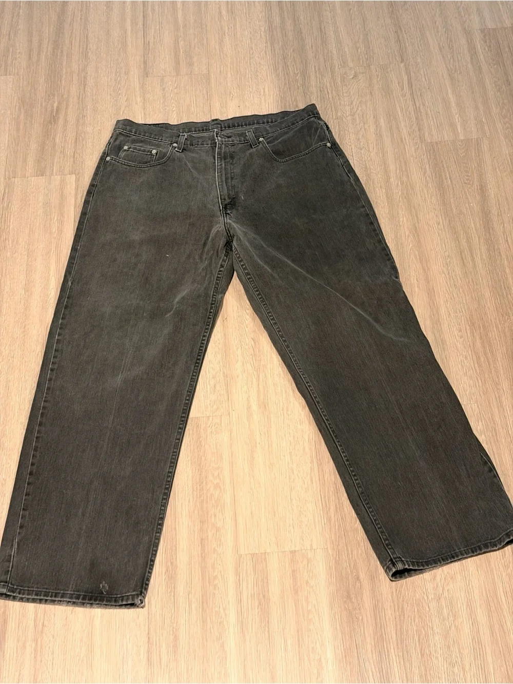 VTG Polo Jeans Men 36X32 Black Loose Fit Straight Leg Ralph Lauren Denim 90s Y2K